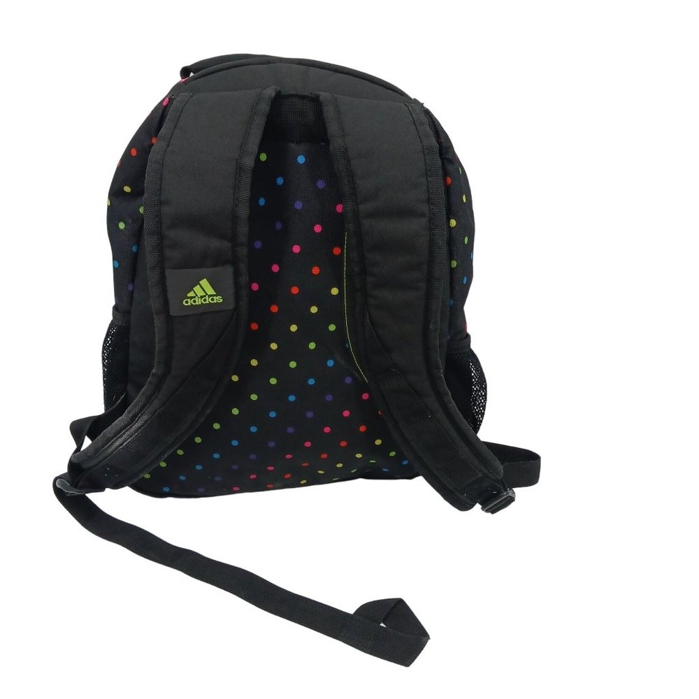 ADIDAS BLACK COLORFUL POLKA DOT BACKPACK - Picture 3 of 16